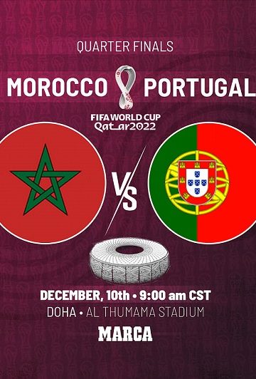مباراة المغرب والبرتغال كاملة ربع نهائى كاس العالم ( 2022 )